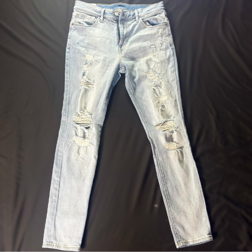 H&M Distressed Light Denim Skinny Jeans
